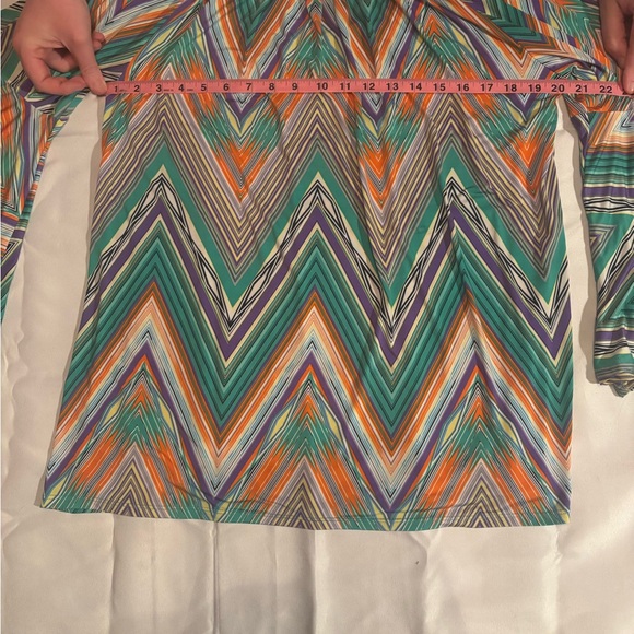 Colorful Chevron Women's Top - Picture 4 of 5